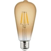 Resim Horoz Rustic Vintage 6W E27 Duy Filament LED Ampül Sarı Işık 