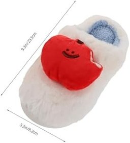 Resim BESTYASH Kabarık Rahat Ayakkabılar Kabarık Ev Terlikleri Çizgi Film Terlikleri Meyveli Tüylü Terlikler Sıcak Elma Peluş Ayakkabılar Elma Peluş Terlikler 