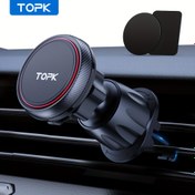 Resim TOPK D45G Manyetik Araba Telefon Tutucu - Güçlü Manyetizma, Üstün Kararlılık, Güvenli Sürüş Deneyimi İçin Metal saç tokası, Çoğu Telefonla Uyumlu, Kamyonetler ve Kamyonlar İçin İdeal, 2.4gallope saç tokası ile Kamyonetler, Akıllı Telefon Havalandırma İçin, STablephone İçin, STablephone İçin, STablephon İçin 