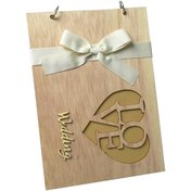 Resim Homyl Ahşap Oymalı Spiral Düğün Ziyaretçi Defteri Stil-2 " 