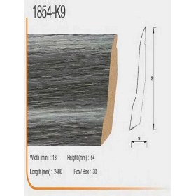 Resim 6 cm Saten Beyaz Ff Kaplamalı Parke Süpürgelik 