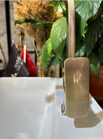 Resim İsaoğlu Yapı Antik Gold Mutfak Bataryası Arıtmalı Evye Musluğu Kare Premium Armatür Gold 