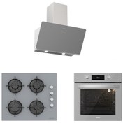 Resim Silverline BO6504S01 - CS5349S01 - 3457 Soho 60 Gri Ankastre Set 