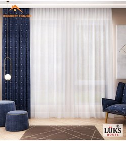 Resim Lüks Ince Çizgili Tül Perde Yüksek Kalite- Modern House - 