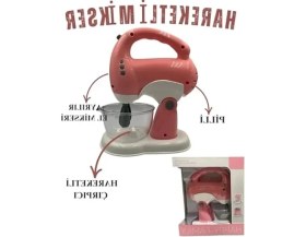 Resim Erdo Ticaret Hareketli El Mikseri ile Pilli Mutfak Oyuncak Seti - Mavi-Pembe 