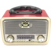 Resim Everton Rt-301 Nostalji Bluetooth Şarjlı Radyo Usb Sd Mp3 Player 