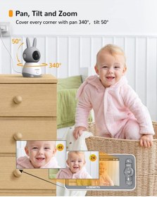 Resim Kameralı Bebek Telsizi 1080p Bebek Telsizi Videosu 5" Bebek Monitörü - Kamera ve Uygulamalı 