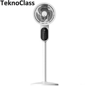 Resim TeknoClass Uzaktan kumandalı Elektrikli Fan hava Serinletici Vantilatör Oynar Başlıklı Ofis Ev Fanı 