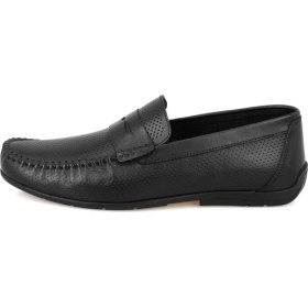 Resim Desa Daniel Siyah Erkek Deri Loafer 