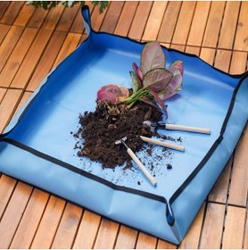 Resim Hype Store Çiçek saksı toprağı aktarımı için su geçirmez ped 50x50 cm 1 adet mavi 