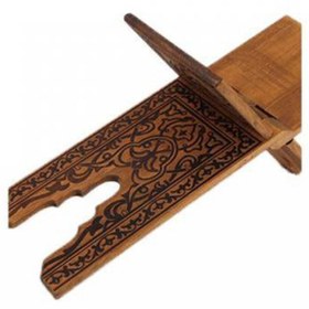 Resim CAMİMARKET Ahşap Rahle Selçuklu Yakma Desenli - Orta - 55 cm 