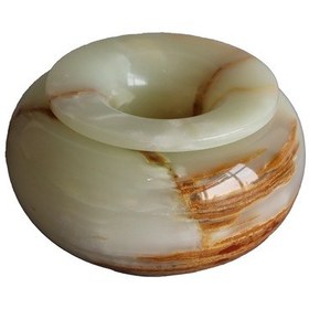 Resim Doğal Oniks Taş Kapaklı Küllük El Yapımı Dekoratif Taş Küllük 1 