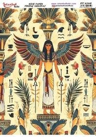 Resim Pirinç Dekopaj Kağıdı 30x42cm Pt-2706 Antik Mısır 