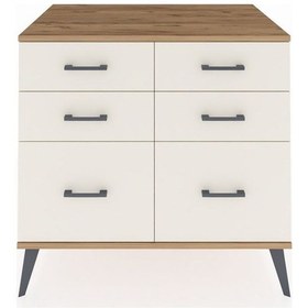 Resim Kronos Şifonyer 6 Çekmeceli 88x59x80 Çam-çam/aytaşı Çam/aytaşı 
