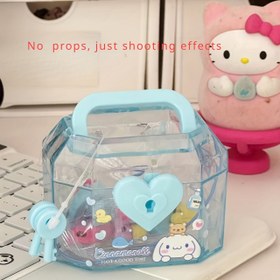 Resim 1 adet Sanrio Hello Kitty Hazine Kutusu - Kalp Şeklinde Pencereye Sahip Klasik Tarz Plastik Takı Organizatörü, DIY Boncuklar, Bilezikler, Fan Koleksiyonları için Çok Amaçlı Depolama, Dayanıklı Dikdörtgen Masaüstü Kutu, Elektrik Gerekmez, İdeal Noel Hediyesi, Takı Kutusu, Bilezik Tutucu, Eğlenceli Tasarım, Sağlam Yapı, Dekoratif Kutu, El Sanatları Meraklıları İçin 