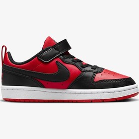 Resim Nike Çocuk Siyah - Kırmızı Yürüyüş Ayakkabısı DV5457-600 COURT BOROUGH LOW PS 