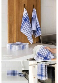 Resim 10 Lu Lüks Bulaşık Kurulama Bezi Ve Mutfak Peçetesi 50x70 Cm Daily Mavi Çok Renkli 