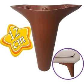 Resim Zelve 12 Cm Kahverengi Lüx Mobilya Kanepe Sehpa Ünite Koltuk Ayağı Baza Ayak 