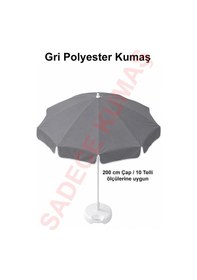 Resim Gri Polyester Kumaş, 200 Cm / 10 Telli Plaj Şemsiyesi Uyumlu 