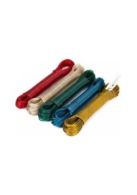 Resim Pvc Kaplama 20 Metre Çelik Çamaşır İpi 12 Adet Ahşap 