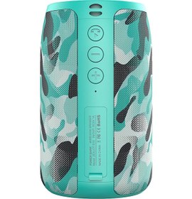 Resim Tenfowee Zealot S32 Taşınabilir Bluetooth Hoparlör - Dış Mekan Mini Müzik Çalar, Bt5.0/tf Kart/usb/aux Destekli, Yüksek Taban, Camouflage Mavi 