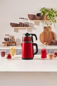 Resim Karaca Tea Glass 2 in 1 Çelik Çay Makinesi ve Kettle 