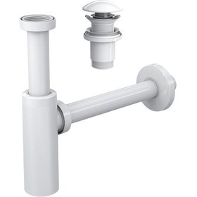 Resim Suera Moon Ayarlanabilir Lavabo Sifonu + Elixir Pop-up Set Parlak Beyaz- Taşma Deliksiz 