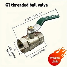 Resim Willowhaven G3/4 25mm Nikel Kaplama V Marka Pirinç Küresel Vana - Ev Fabrika Bahçe Sulama 