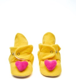 Resim First Step Kalp Kaydırmaz Tabanlı Pamuk Astarlı Çıtçıtlı Panduf 