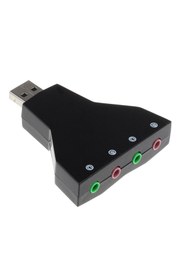 Resim Derwell Harici Usb 3d Ses Kartı Ses Çift Sanal 7.1 Usb 2.0 Adaptör Dizüstü Bilgisayar Için Tak Ve Çalıştır 
