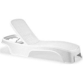 Resim Brezza Royal Rattan Şezlong Beyaz 