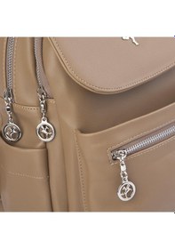 Resim Nas Bag Kadın Sırt Çantası Çift Gözlü Spor Çanta 23x26x14 Cm Vizon Dona Çok Renkli 