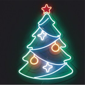 Resim Genel Markalar Neon Led Işıklı Yeni Yıl Ağacı 45x56cm 