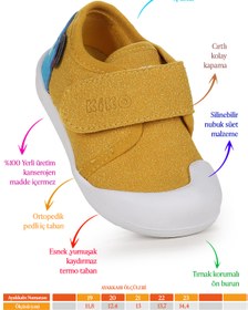 Resim Kiko Kids Catly Cırtlı Erkek Bebek İlk Adım Panduf Ayakkabı 