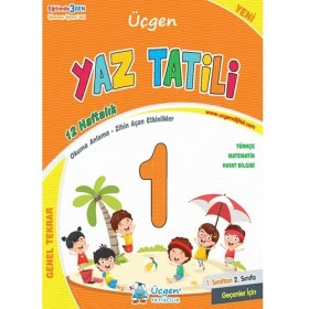 Resim Üçgen Yayıncılık Üçgen 1. Sınıftan 2.sınıflara Geçenler Için Yaz Tatil Seti (Tatil+Problem Kitabı) 