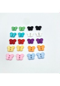 Resim Özene Bezene 20 Adet Kelebek Amigurumi Düğmesi 