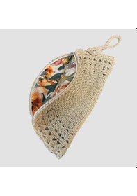 Resim Uretti - Sefa 4419 - El Yapımı Makrome İp Clutch Çanta - Bej Bej 