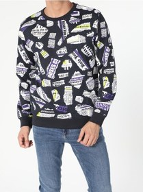 Resim Colin's Regular Fit Baskılı Mavi Erkek Sweatshirt CL1046291_Q1.V1_NAV 