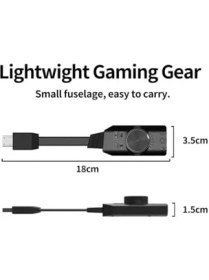 Resim Karokstore Plus Px-Gs3 Plextone Gs3 Mark Iı Sanal Gaming 7.1 Kanal USB Ses Kartı, Gaming Ses Kartı Pubg ve Lol Ses Efektleri Dahil, Mikrofon ve 3.5mm Çift Kulaklık Ses Jakı Ses Kartı Dönüştürücü 