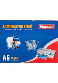 Resim Bigpoint Laminasyon Filmi A5 125 Mikron 100'Lü Kutu 