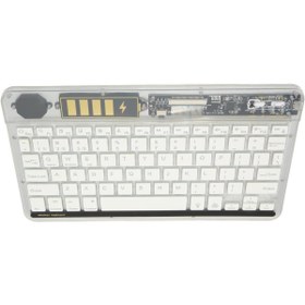 Resim TezMax Xiaomi Redmi Pad Pro 12" Uyumlu Bluetooth Şarjlı Rgp 7 Renk Işıklı Klavye - Beyaz 