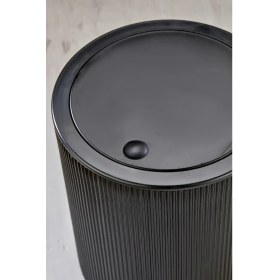 Resim 6,5 Lt Yuvarlak Çizgi Model Banyo Mutfak Çöp Kovası Gri 