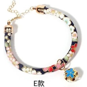 Resim Soulader El Yapımı Sevimli Kedi Figürlü Pamuk Keten Doğal Çiçek Baskılı Yavru Kedi Tasması Çanlı Küçük Köpekler İçin Japon Tarzı Evcil Hayvan Aksesuarları 