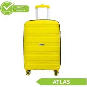 Resim Vegmann Polipropilen Pp Atlas Sarı Orta Boy Valiz Sarı 