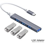 Resim 6 1 Çok Fonksiyonlu Usb 3.0 Kart Okuyucu U Disk Tipi C/mikro Usb/tf/sd Flash 4ın1typ-chub 