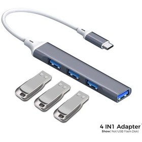 Resim 6 1 Çok Fonksiyonlu Usb 3.0 Kart Okuyucu U Disk Tipi C/mikro Usb/tf/sd Flash 4ın1typ-chub 