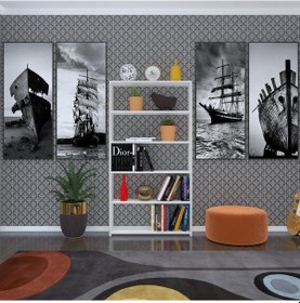 Resim Kenzlife Kitaplık Süper Ga 150*80*19 Byz 5 Katlı Tek Bölme Çift Bölme Opsiyonlu Ofis Mutfak Banyo Dolabı Arkalıksız Çok Renkli 