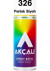 Resim Akçalı 326 Parlak Siyah Sprey Boya 