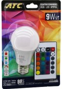 Resim Atc-rgb-9w Kumandalı 9w 60w Rgb 16-renkli Led Ampul E27 800 Lümen 6500k 25.000 Saat Ömür 5250 