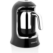 Resim Korkmaz A860 07 Kahvekolik Siyah Krom Otomatik Kahve Makinesi 